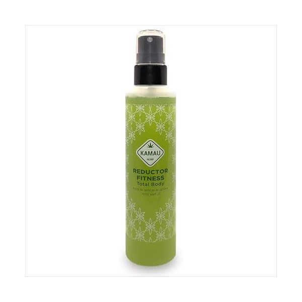 Spray réducteur de graisse et cellulite Total Body KAMAU 200 ml - Hydratant à lhuile de graines de chanvre, anis vert et bui