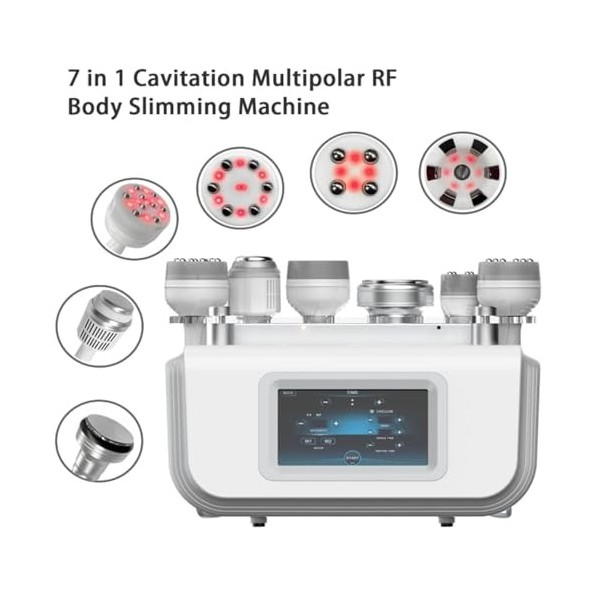 LIBRACTA Machine De Radiofréquence Cavitation 6 en 1, Machine De Beauté 40K, Équipement Multifonctionnel De Mise Forme Corps,