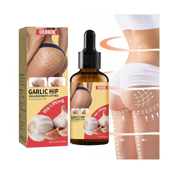 30ml Huile Essentielle Raffermissante Hip Up De Soin Des Fesses Huile Essentielle De Levage Des Fesses À L’ail Huile Nourriss