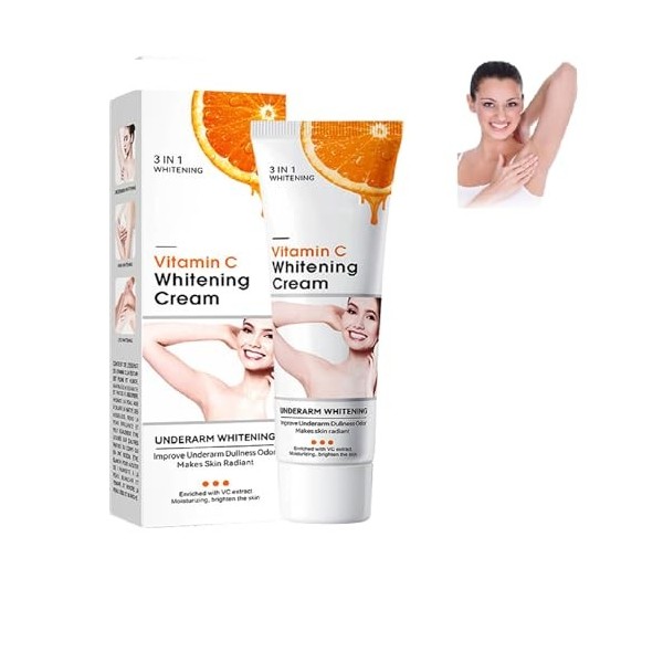 Crème Blanchissante,Crème éclaircissante pour Aisselles,Whitening Cream,Crème éclaircissante pour les aisselles,Skin Lighteni