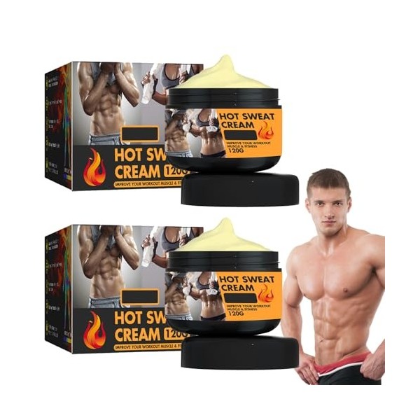 2pc Abdominaux Creme,Crème Musculaire Raffermissante,Crème Brûlante De Graisse,Crème Pour Les Muscles Abdominaux Pour Serrer 