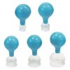 IXYHKB Ventouses de Massage en Silicone, Lot de 5 Ventouses De Massage Sous Vides, Ventouses En Verre Avec Boule Silicone Pou