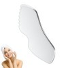 Outil Facial Gua Sha en Acier Inoxydable, Outil Guasha de Taille Standard Lisse pour le Visage avec Engrenages avec Sac en Ve