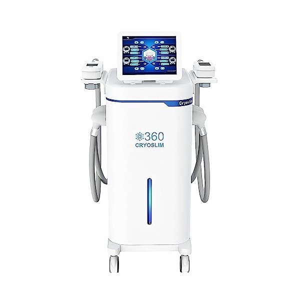 Machine congélation des Graisses par cryolipolyse Masseur 360 avec 4 poignées cryogéniques, Appareil Amincissant pour élimine