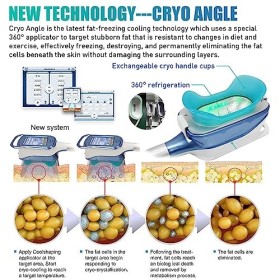 Machine cryolipolyse Masseur 360 avec 5 poignées cryogéniques, Machine réduction Cellulite, Machine Amincissante, Machine con