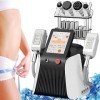 Masseur Portable 9 en 1 par cavitation congélation des Graisses, Machine Amincissante avec 6 Coussinets Lipo, Machine cryolip