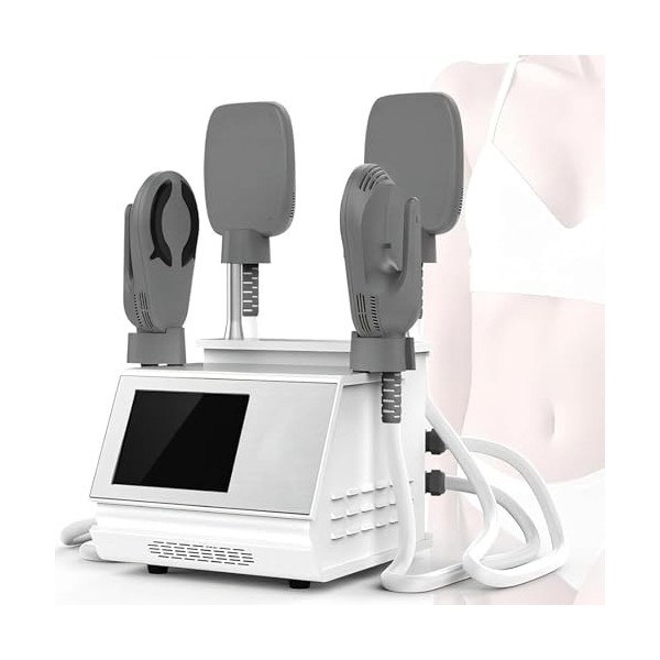 UZQFSGXA Machine Amincissante EMT+EMS Muscle Sculp, Machine Amincissante Magnétique avec 4 Poignées Et Écran LCD, Énergie Rég