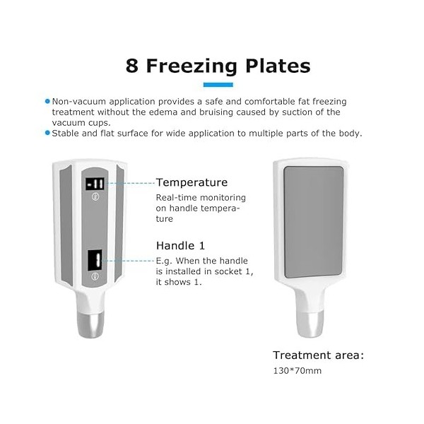 Glace portable 8 poignées Cryo minceur Réduction des graisses Cryothérapie Sculpting