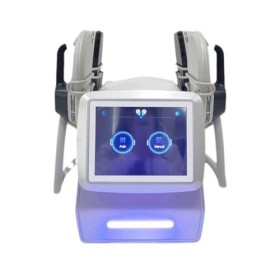 GYHCB EMS Appareil Minceur, Appareil de Modelage du Corps Magnétique avec écran LCD et 4 Poignées, Intensité Réglable à 100%,