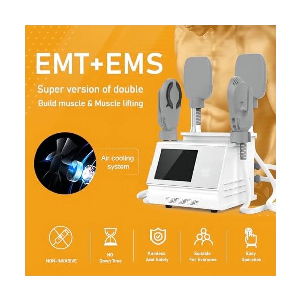 STIHBANTK Machine Amincissante EMS pour Sculpter Les Muscles, Machine Amincissante pour Construire des Muscles avec 4 Poignée