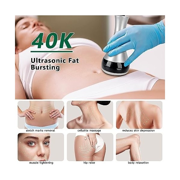 40K Corps Amincissant Machine, 3 en 1 Haute Fréquence Perte appareil de beauté à usage domestique, convient pour le massage d