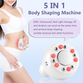 Machine Cavitation Ultrasons, Cellulite Machine à Ultrasons-5 en 1 Dispositif de Beauté Corps Étanche pour Enlèvement de Grai