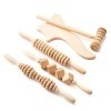 Ribnican Rouleau masseur professionnel en bois vernis Kit - 5, rouleau Multifonctionnel pour le corps pour la réduction de la