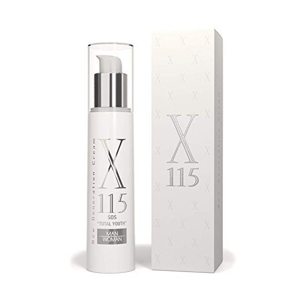 X115® Crème Visage pou Homme | 50ml | Anti-âge Triple Action | HYDRATANT: Acide Hyaluronique, Collagène, Allantoïne, Panthéno