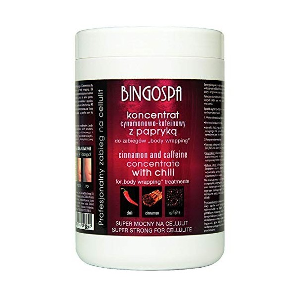 BINGOSPA Minceur Raffermissante à la Cannelle et Concentré de Caféine avec Piment Super Fort 1kg