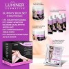 Luminer Coffret Slimmy avec 5 collants drainants anti-cellulite réutilisables avec sel de la mer morte, pantalon Cartene et c