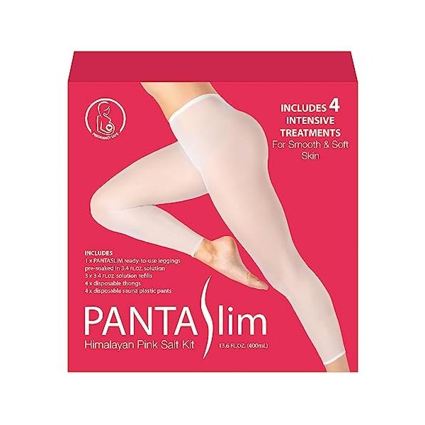 PANTASLIM Le kit original avec 4 traitements – collants drainants anti-cellulite avec sel rose de lHimalaya – y compris pant