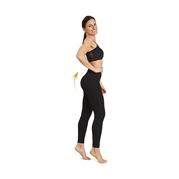 Legging Push Up Fesses Anti-Cellulite pour Femme - Raffermissant pour Jambes et Fesses et Affine votre Silhouette avec Algues