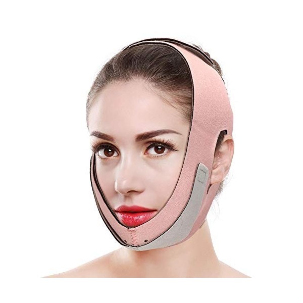 Ceinture amincissante pour le visage, bandage de levage de visage en ligne V Double réducteur de menton confortable et respir