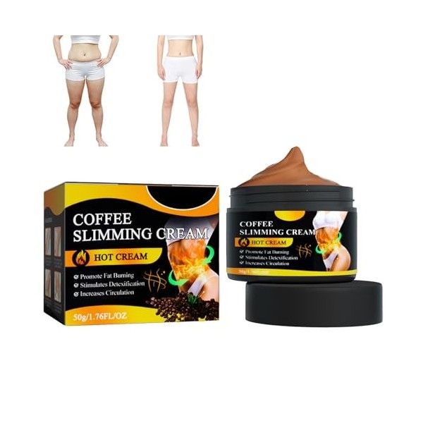 KOAHDE Crème Minceur Abdominale,Crème Brûleur de Perte de Poids,Crème Anti-Cellulite Raffermissante,Crème Amincissante Café,C