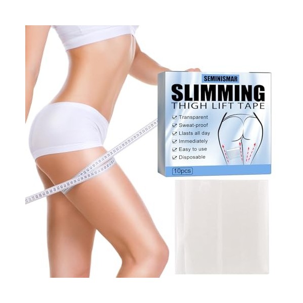 Invisible Thigh Lift Tape,Bandes Levage de Cuisse,Patch Serrage de la Cuisse,Autocollant Levage de Cuisse,Patchs Anti-celluli