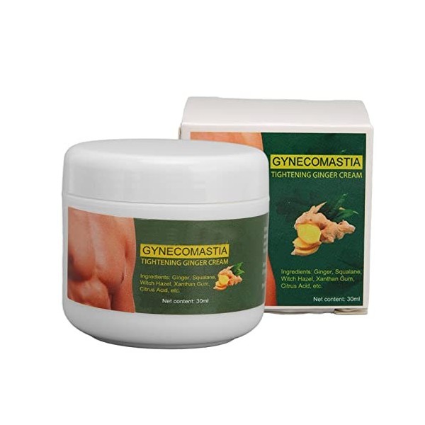 Crème Raffermissante au Gingembre pour la Gynécomastie, Fitness Muscles Pectoraux Crème Raffermissante pour la Poitrine Crème