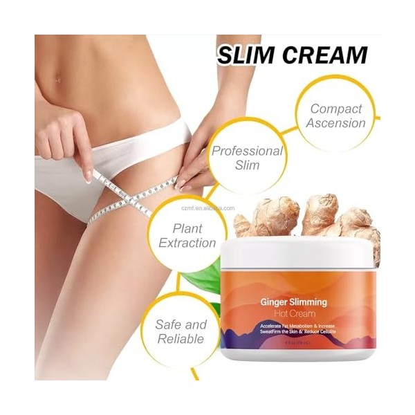 Crème Chaude,Crème Amincissante,Raffermissante Contre la Cellulite, pour Façonner la Taille,Iabdomen et Les Fesses 100ML 