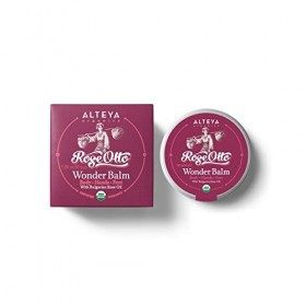 Alteya Organic Baume merveille Rose bulgare 30g - Certifié USDA Bio - Traitement du corps, des mains et des pieds - Huile ess