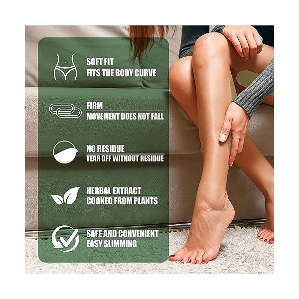 KOAHDE Patch Amincissant pour les Jambes,Patches Réduction de Cellulite Jambes,Bande Cellulite pour Jambes,Autocollants de Ja