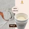 Snadi - Argile Kaolin Blanche | 500 g | Soin de la peau et des cheveux | Exfoliant et adoucissant | Rajeunit, apaise et adouc