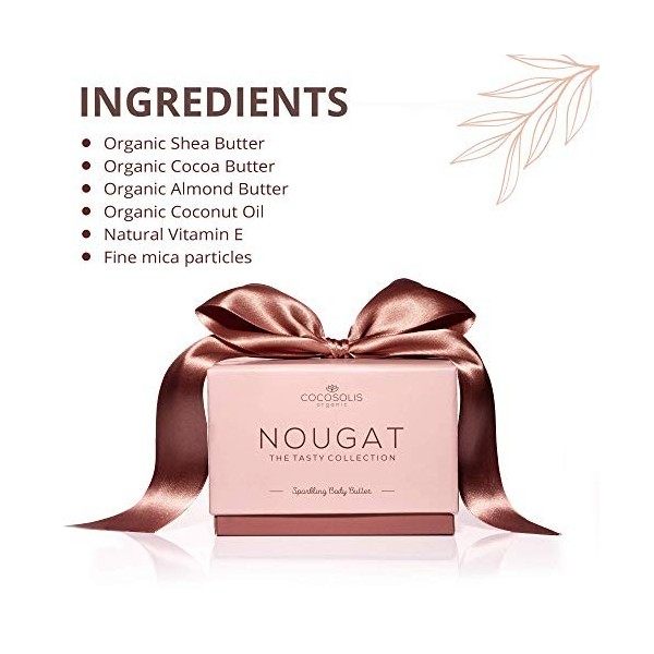 COCOSOLIS NOUGAT baume corps sublimateur- Lait corporel pour femme 100% Naturel - Hydratation luxueuse et arôme crémeux crème