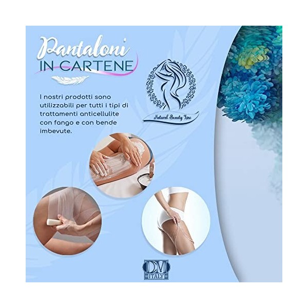 Pantalon cartene pour boue et bandage anti-cellulite, fabriqué en Italie, 5 pièces, utilisation esthétique pour soins de la p