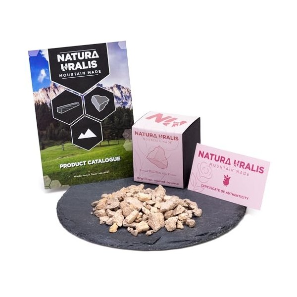 Natura Uralis Argile Rose | 100g Dargile Rose Naturelle, Blanc Cassé À Rose Pastel - Croquant Étonnant, Texture Terreuse, Ve