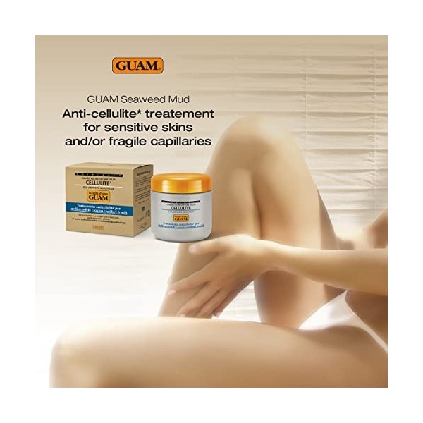 Crème Raffermissante de Boue aux Algues Marines GUAM Anti-Cellulite Peaux Délicates et à Capillaires Fragiles - Lutte Contre 