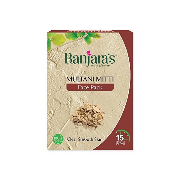 Fullers Earth Clay / Multani Mitti Powder, Indian Clay Face Mask 1 x 100 gm by Banjaras