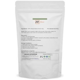 mGanna 100% Argile Vert Marine Glaciale Naturelle pour Masques Faciaux, Crèmes, Enveloppements Corporels, Gommages, Raffermis