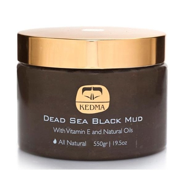 Kedma - Boue Noire de la Mer Morte - Traitement Revitalisant pour Peau Sèche et Irritée - Avec Huiles Naturelles et Extraits 