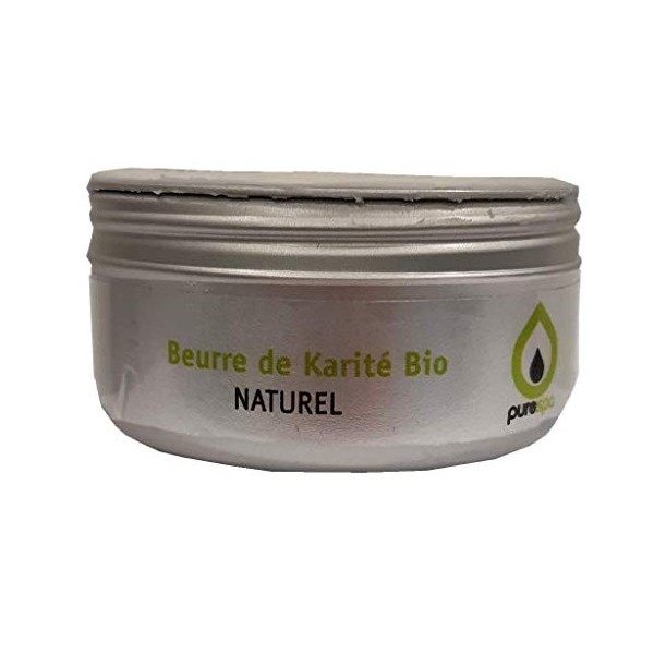 Beurre de KARITE Brut BIO,100% végétale, Purespa, sans parfum, 100gr,