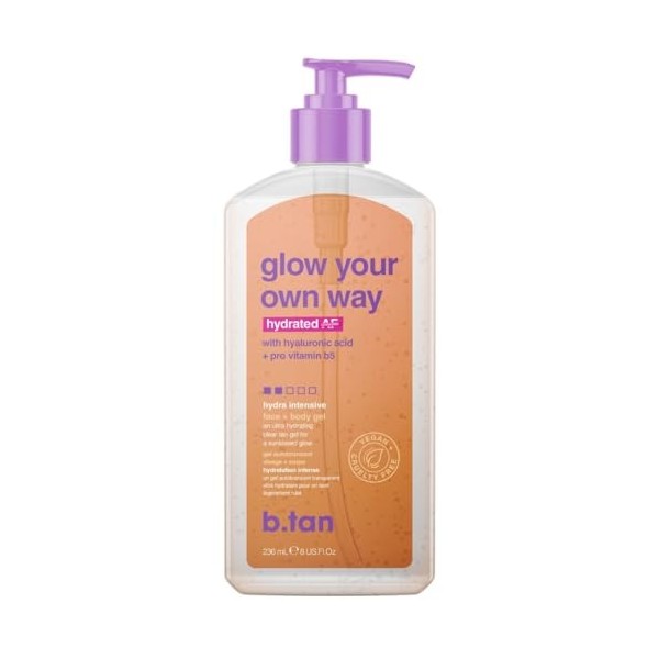 B.Tan Glow Your Own Way Clear Self Tan Gel for Women 16 oz Gel Autobronzants