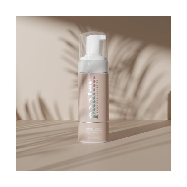 PAALM COSMETICS - Mousse Autobronzante Teinte Medium - 150ml avec Aloe Vera et Vitamines C&E