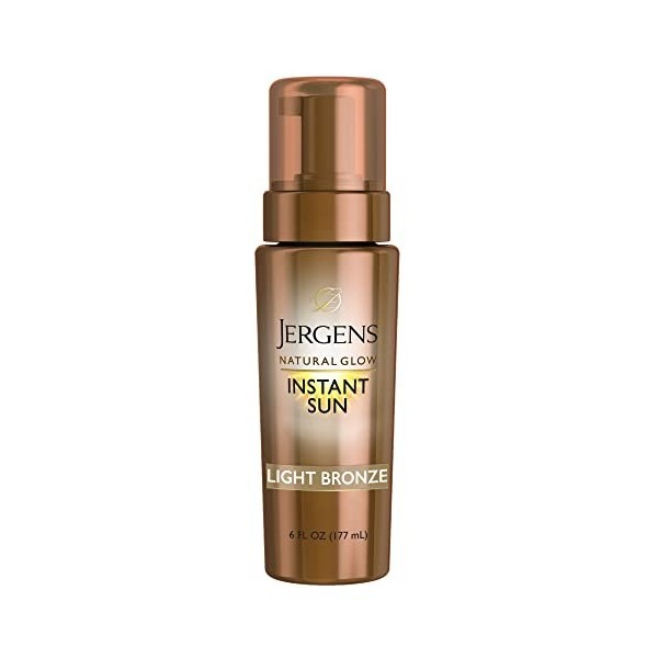 Jergens Natural Glow Instant Sun Sunless Tanning Mousse, Light, 6 Fluid Ounce by Jergens