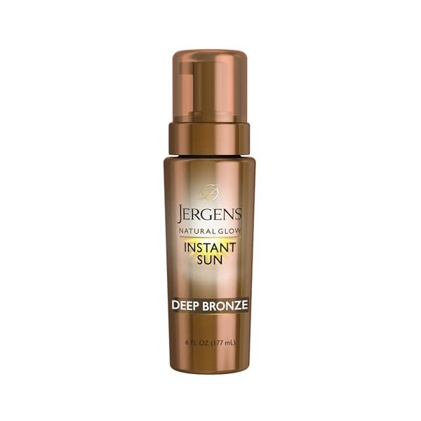 Jergens Natural Glow Instant Sun Sunless Tanning Mousse, Dark, 6 Fluid Ounce by Jergens