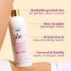 Skinny Tan Body Glow Gradual Tan Lotion - Lightweight, Fast-Absorbing Formula - Coconut and Vanilla Scent - Enriched with Alo