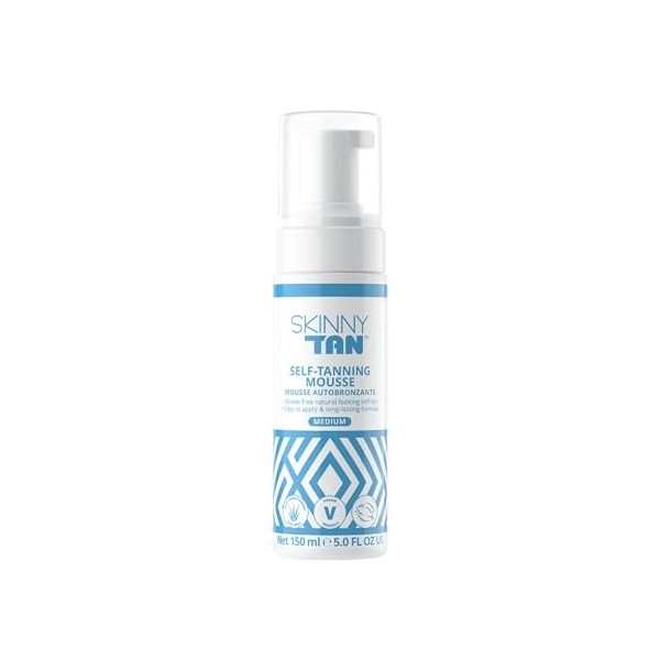 Skinny Tan Self-Tanning Mousse - Long-Lasting and Non-Drying Formula - Coconut and Vanilla Scent - Easy To Apply Luxurious, F