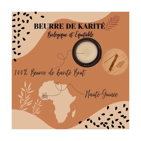 Adrane - Beurre de karité - Bio et Equitable - Mise en pot artisanale en France 100g 