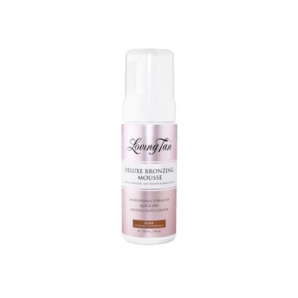 Loving Tan Mousse bronzante de luxe, foncée, sans traces, aspect naturel, bronzage sans soleil de force professionnelle – Jus