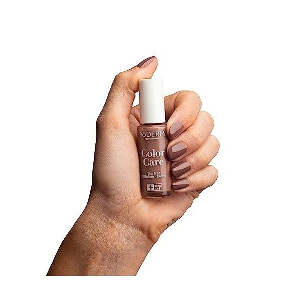 PODERM - MYCOSE ONGLES | Vernis Couleur Taupe TEA TREE | Prévention & Traitement des Ongles Jaunes/Abîmés par MYCOSE | SOIGNE