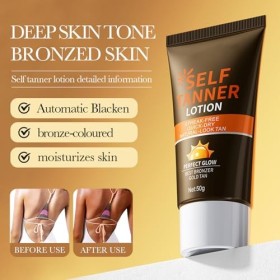 Bronzage Intense Avec de LHuile de Coco, Autobronzant Corps Self Tanning, Accélérateur de Bronzage, Autobronzant à leffet I