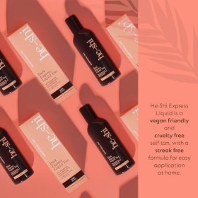 he-shi He-Shi Dark Express Liquid Tan Instant Fake Tan Liquid - Lotion Express Fake Tan - Formule à séchage rapide sans fauss