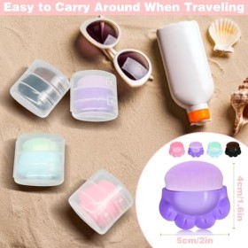 Applicateur creme solaire 4 pièces, pinceau exquis portable sur applicateur de applicateur creme solaire enfant, adapté aux b